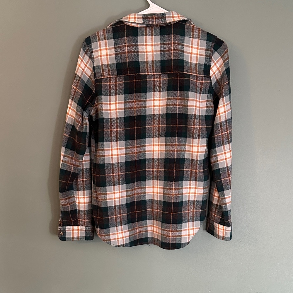 American Eagle Outfitters Men's Casual Plaid Shirt - Green, White, Gold - Picture 4 of 4